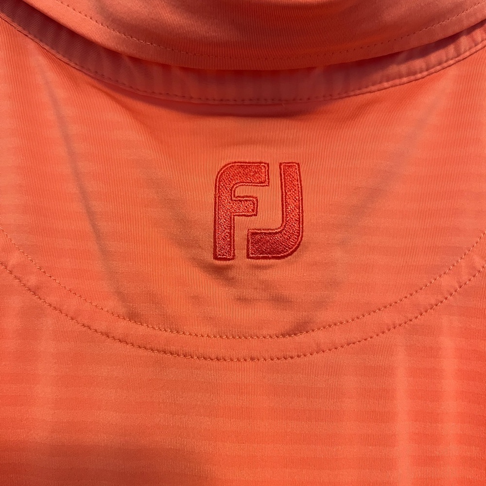 FootJoy FJ Men's Orange Polo Golf Shirt - Picture 5 of 7